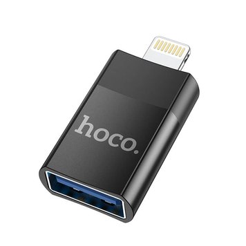 Переходник Hoco Lightning USB Adapter UA17 |2A, USB2.0 OTG| (UPD) Black 1976 фото