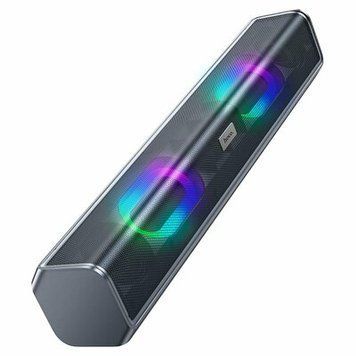 Портативная колонка HOCO BS49 Dazzling sound desktop wireless speaker (UPD) Metal gray 1643 фото