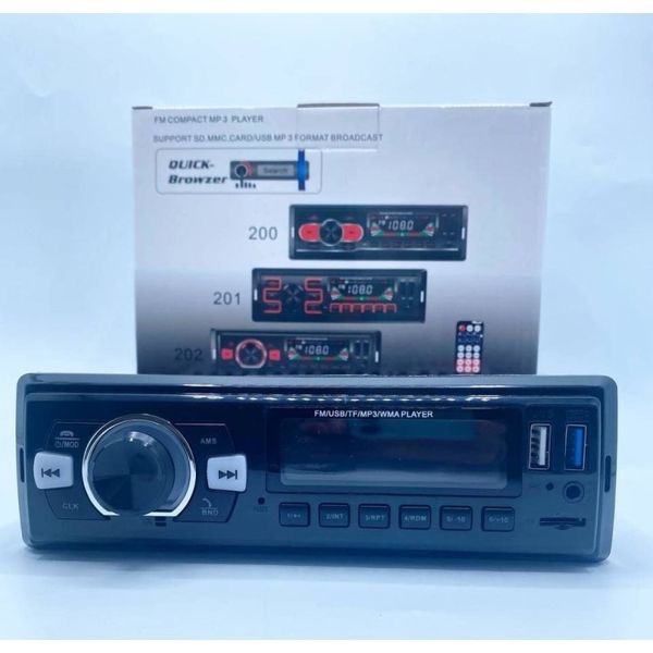 Автомагнітола Car Audio 202 FM radio/MP3/Charging/Bluetooth/USB (GD) Black 2994 фото