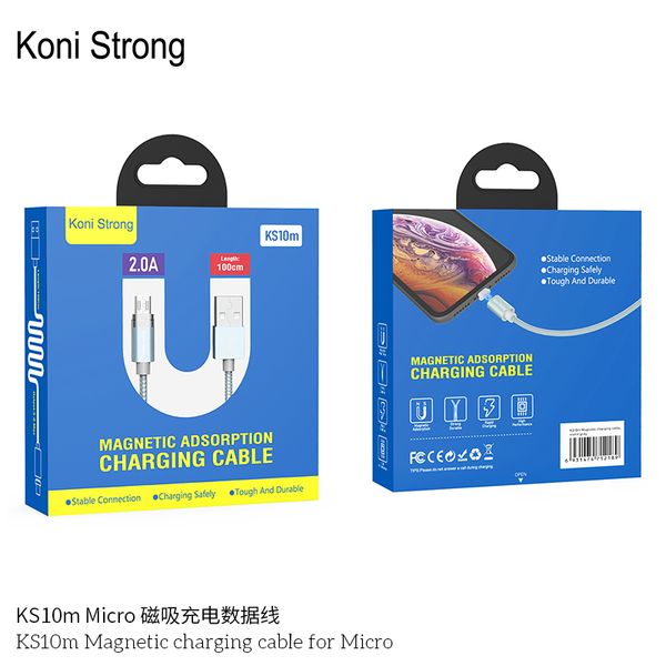 Кабель Koni Strong Micro USB Магнітний KS10m (UPD) Grey 2583 фото