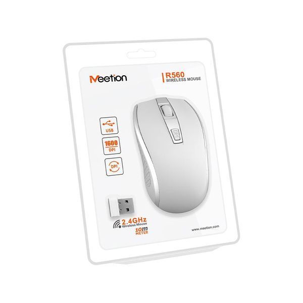 Миша MeeTion Wireless Mouse 2.4 G MT-R560 (UPD) White 7003 фото