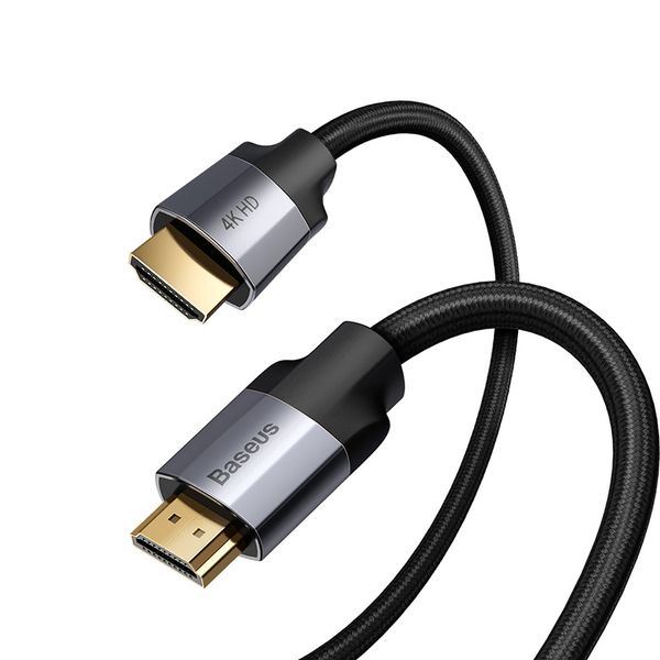 Кабель Baseus HDMI Enjoyment Series 4khd Male To 4khd Male |1m, 4K| (CAKSX-B0G) (UPD) Black 2420 фото