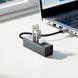 Hub адаптер HOCO 4-in1 converter (USB to USB3.0*4) HB1B |0.2m. 5Gbps| (UPD) Metal Grey 7354 фото 3