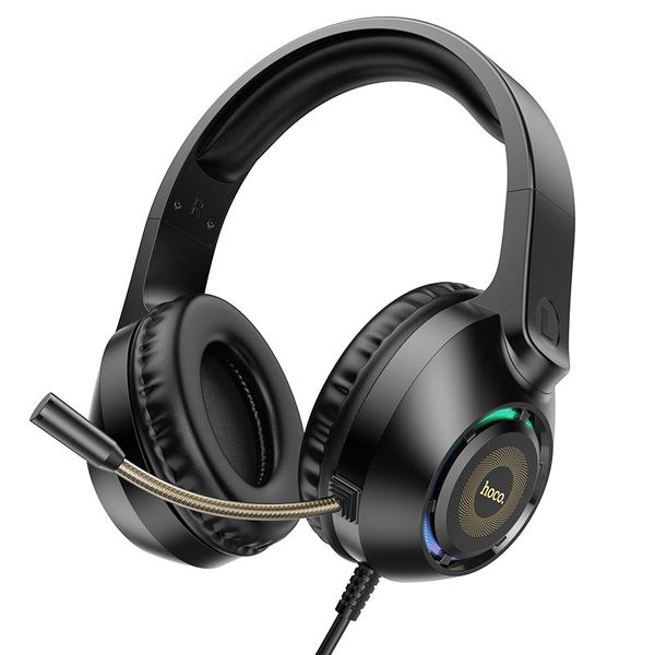 Наушники HOCO Sue headphones gaming W108 | RGB, 2m cord | (UPD) Black 2030 фото