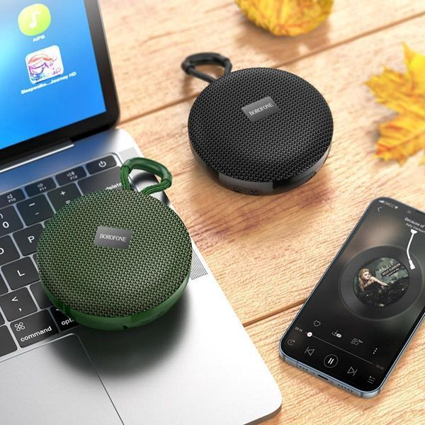 Портативная колонка Borofone BR27 Dear sports BT speaker Dark (UPD) Green 7205 фото
