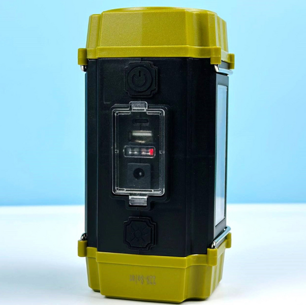 Ліхтар переносний акумуляторний LS-228-Led White-Red-Blue-Yellow, павербанк, сонячна батарея, зу Type-C (LUX) 3945 фото