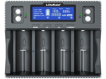 Зарядний пристрій LiitoKala Lii-D4XL, 4x21700/18650/26650/26700/32700/AAA/9V (Lux) Black 3646 фото