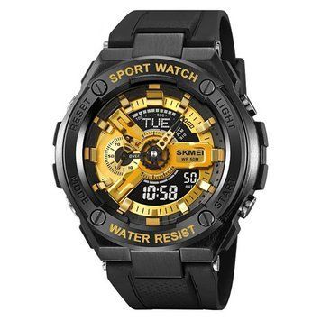 Годинник наручний 2101BKGD SKMEI,(Lux) BLACK/GOLD 2824 фото