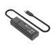 Hub адаптер Hoco Type-C Easy mix 4-in-1 converter HB25 |USB3.0+3*USB2.0| (UPD) Black 3746 фото 2