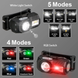 Ліхтар налобний T131-XPE+3SMD(red+green+blue+UV), Motion Sensor, Li-Ion (LUX) 5956 фото 3