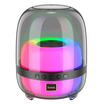 Портативная колонка Hoco Crystal colorful luminous BT speaker BS58 |BT5.1, TWS, 10W, 4H| (UPD) Black 2240 фото