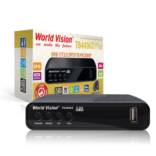 Ресивер Т2 World Vision T644M2 FM (DS) Black 3413 фото