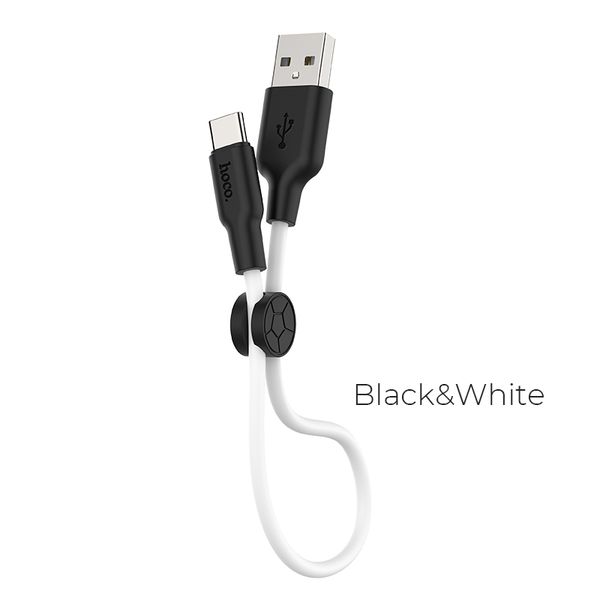 Кабель Hoco X21 Plus Silicone charging cable for Type-C(L=0.25M) (AK) White 1820 фото