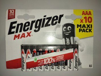 Батарейка Energizer MAX AAA (LR03) Alkaline Maxi Pack 10 шт (EE) 4149 фото