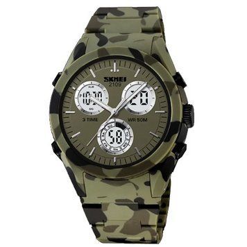Годинник наручний 2109CMGN SKMEI,(Lux) ARMY GREEN CAMOUFLAGE 3094 фото