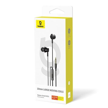 Навушники Baseus Encok Hz11 Wired Earphones (UPD) black 2312 фото