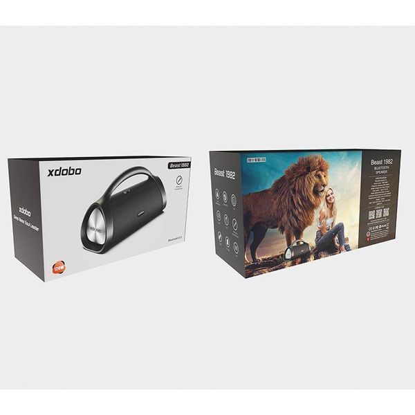 Акустика-караоке Xdobo Beast 1982 IPX7 |BT5.3, TWS, EQ, AUX/TF/USB, 120W, 10h| (PD) Black 6308 фото