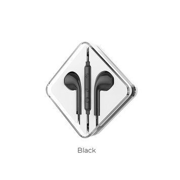Навушники Hoco M55 Memory sound wire control earphones with mic (UPD) Black 1487 фото