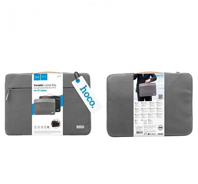 Сумка для ноутбука Hoco Simple series Laptop bag GT7|16"| (UPD) Grey 5909 фото
