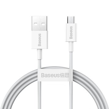 Кабель Baseus Superior Series Fast Charging Micro USB 2A (1m) (UPD) white 1222 фото