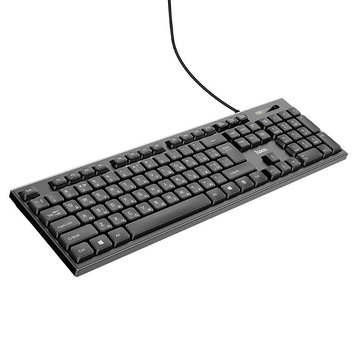 Дротова клавіатура HOCO Ice wolf wired business keyboard GM23 (ru/ukr/en) (UPD) Black 1735 фото