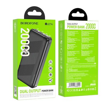 Портативная батарея BOROFONE Pindar Power Bank BJ27A 20000mAh | 2USB/Type-C, 2.1A | (UPD) White 3176 фото