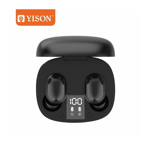 Беспроводные наушники Bluetooth TWS Yison T4 | BT5.0, 40/300mAh, 4Hours | (UPD) Black 2509 фото