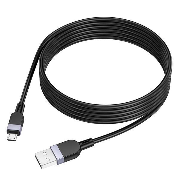 Кабель HOCO Micro USB Energy silicone charging data cable X109 |2m, 2.4A| (UPD) Black 7509 фото