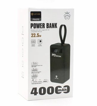 Портативна батарея LENYES PX421D 40000 mAh (LO) Black 3180 фото