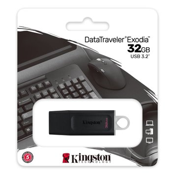 Flash Kingston USB 3.2 DT Exodia 32GB (KT) Black/White 1597 фото