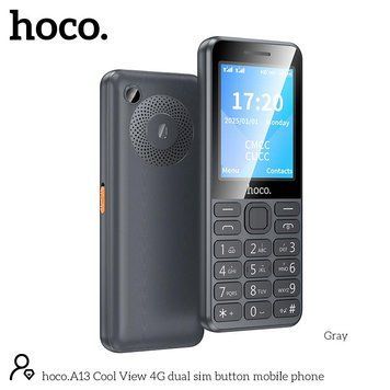 Мобильный телефон HOCO Cool View 4G dual sim button mobile phone A13 |2.4", 15h Talk| (UPD) Grey 5961 фото