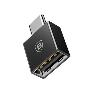 Переходник OTG Baseus USB to Type-C 2.4A(UPD) Black 2613 фото