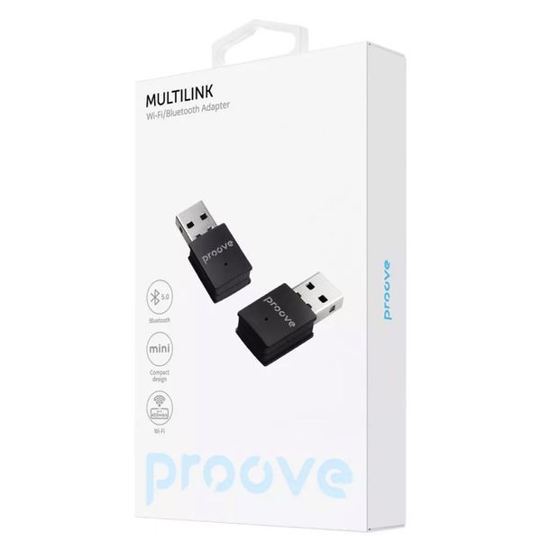 Бездротовий адаптер Proove Multilink Bluetooth + WIFI (EN) Black 3302 фото