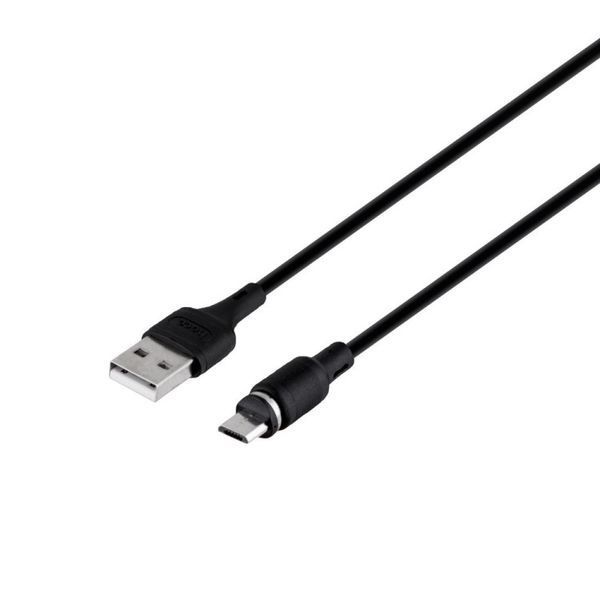 Кабель Hoco X52 USB to Micro 2.4A 1m, PVC, PVC connectorrs, magnetic Black (KT) 5658 фото
