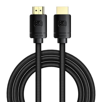 Кабель BASEUS High Definition Series HDMI 8k to HDMI 8k Adapter Cable |3m, 8K, HDMI2.1| (UPD) Black 1996 фото