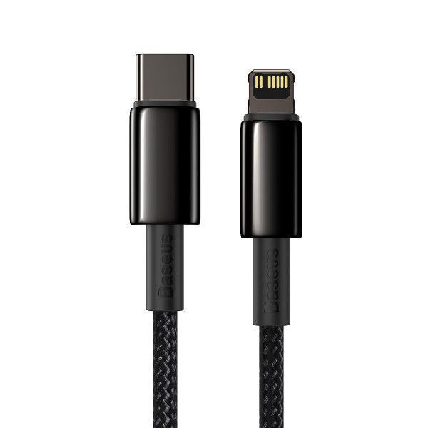 Кабель Baseus Tungsten Gold Fast Charging Type-C to Lightning PD 20W (1m) (EN) Black 7461 фото