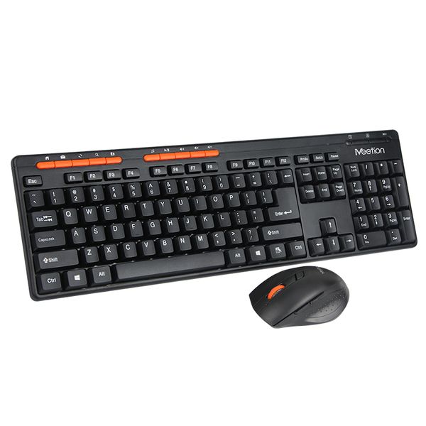 Комплект Combo MeeTion 2in1 Keyboard / Mouse Wireless 2.4 G MT-4100 |RU/EN раскладки| (UPD) Black 3171 фото