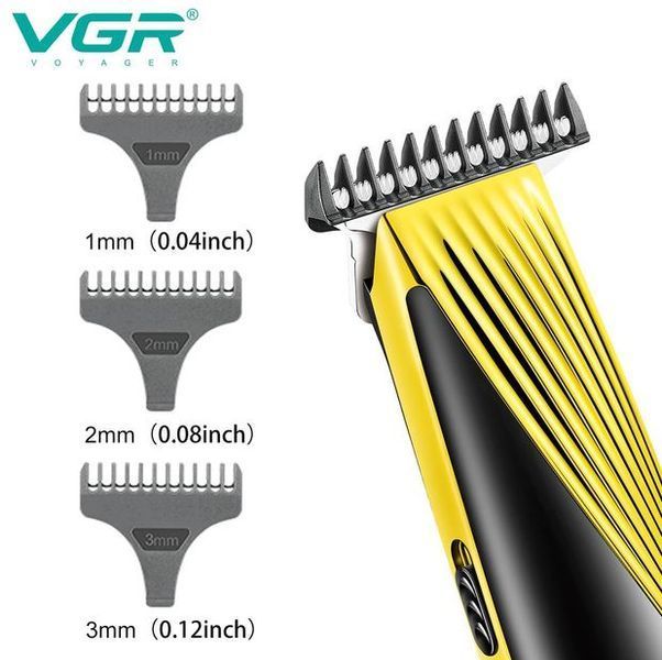 Машинка для стрижки VGR V-959, 3 насадки, LED display (Lux) 5157 фото