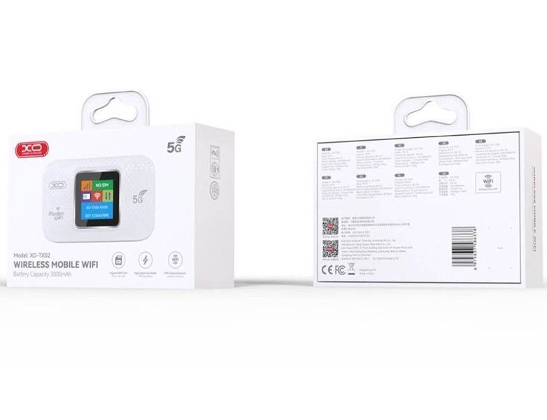 Роутер XO TX02 4G/LTE (3000mAh/WiFi) (MV) White 7511 фото