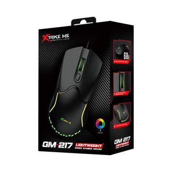 Дротова комп'ютерна миша ігрова XTRIKE ME GM-217 wired mouse |1200-3600 4step dpi, USB| (UPD) Black 3394 фото