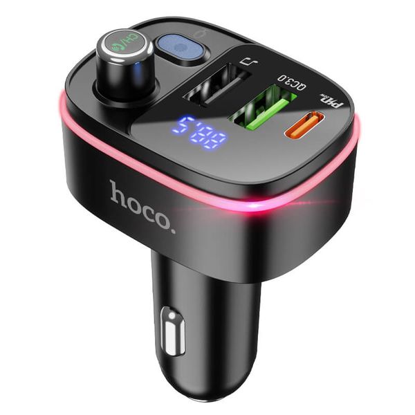 ОЗУ Hoco Fast Car BT FM E62 |2USB/1Type-C, TF/U Disk, 20W/3A, QC/PD| (UPD) Black 2093 фото