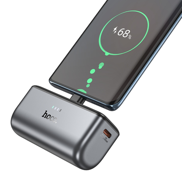 Портативна батарея HOCO Ingenious PD (Type-C) pocket power bank Q31 5000mAh |1Type-C, 20W/3A| (UPD) Silver 6263 фото