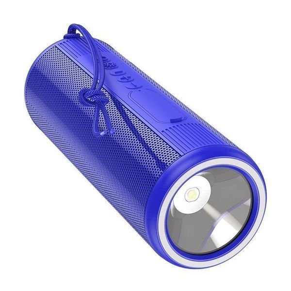 Портативна колонка HOCO Bora sports BT speaker HC11 |BT5.0, TWS, AUX, FM, TF, USB, 2Hours, 5Wx2, Flashlight| Peacock Blue 7463 фото