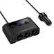 Адаптер автомобильный Hoco Anshun digital display 3-in-1 cigarette iighter car charger Z64 2USB/2Type-C, 15W USB+240W DC (UPD) 7364 фото 1