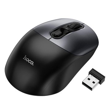 Бездротова Комп'ютерна Миша Hoco 2.4 G business wireless mouse GM28 |800-1200-1600 dpi (UPD) Black 2877 фото