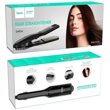 Плойка для укладання волося HOCO Jade hair straiqhtener DAR36 |45W| (UPD) black 3243 фото