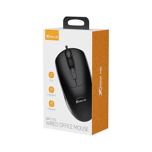 Дротова комп'ютерна миша XTRIKE ME wired mouse GM-115 |1200DPI| (UPD) Black 7165 фото