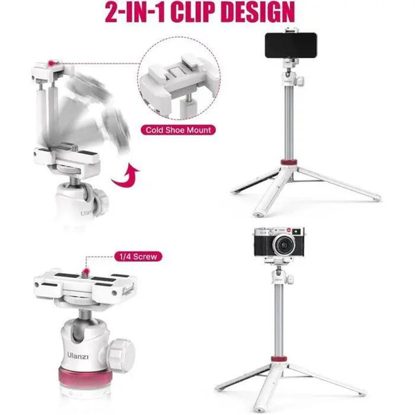 Штатив Ulanzi Vijim Multi-functional Mini Tripod (15-130 см) (KT) White (UV-2503A MT-44 white) 5815 фото
