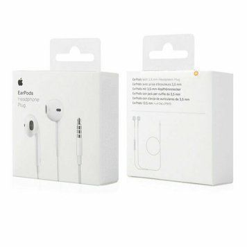 Навушники EarPods Headphone Plug MNHF2ZM / A (BOX, 1: 1 ORIGINAL) (UPD) White 5411 фото