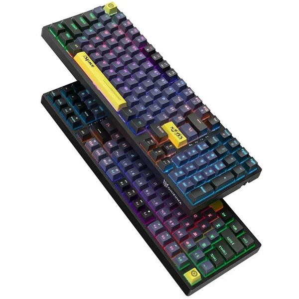Дротова клавіатура Onikuma Three Color Wired Mechanical Keyboard 98 Keys G38 |ENG Layouts| (UPD) Black 5816 фото